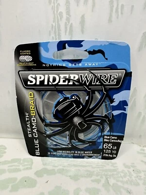 Spiderwire Stealth azul camuflaje trenza 65 lb 125 yardas Foto 1 de 2