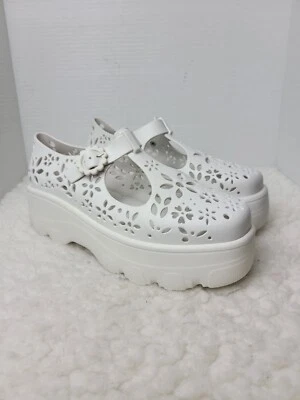 Melissa Kick Off Lace Women's Size 10 White  Jelly Mary Jane Platform Shoes  - Image 1 of 4