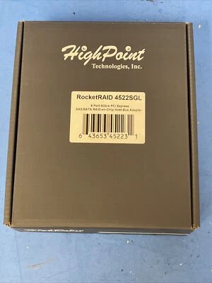 HighPoint RR4522SGL RocketRAID 4522 Controller Card 8 PORT 6GB/S PCI EXPRESS SAS - Image 1 of 3