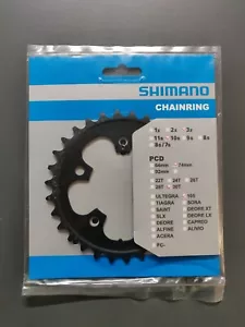 Shimano 105 30t 74mm 10-Speed Triple Chainring Black - New - Picture 1 of 2
