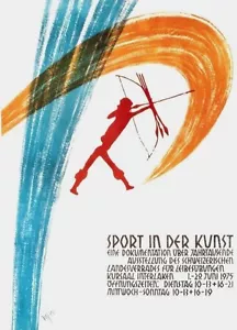 Póster original vintage EXPO SPORTS IN ARTS HISTORY 1975 - Imagen 1 de 1