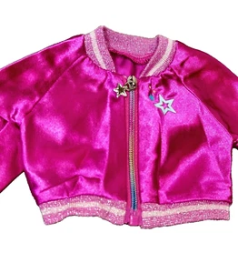 Chaqueta Bomber AMERICAN GIRL Doll Truly Me Meet Rosa/Púrpura con Cremallera EXCELENTE ESTADO - Imagen 1 de 6