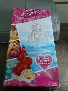 Disney Princess 16 Valentine Day Cards With 16 Scented Bookmarks. . NEW - Picture 1 of 6
