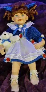 Haunted porcelain doll cloth body vtg Serious adopter only PARANORMAL teddy bear - Picture 1 of 9