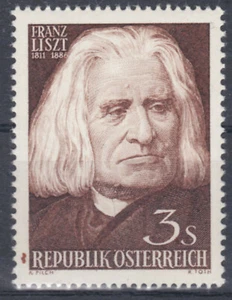 Ö 1961 Druckfehler auf Geburtstag von Franz List Postfrisch ** - Picture 1 of 2