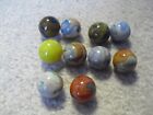 Lot of 10 Vintage Glass Swirl Shooter Marbles Assorted Colors 1" Wide #5