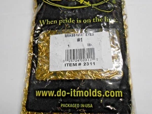 Do-It Brass Wire Sinker eyes Choice of # 1, 2 or 3 sold by 1 pound bags - Picture 1 of 3
