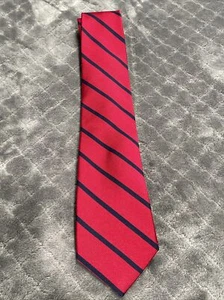 American Living Red Blue Striped Neck Tie - Picture 1 of 9