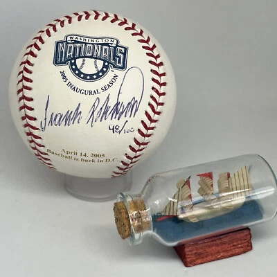 Frank Robinson signed Rawlings Nationals Innaugural Logo Baseball Steiner A2907 - Image 1 of 2