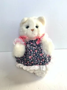 Vintage 24K Polar Puff Spezialeffekt Plüsch weiße Katze Kätzchen Kätzchen Kleid 1993 - Bild 1 von 11