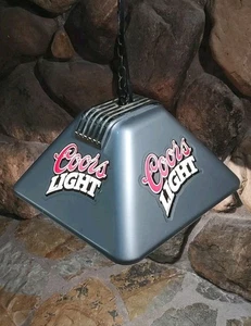Coors Light Cerveza Colgante Bar Poker Mesa de Billar Luz De Colección Plástico - 2001 KCS - Imagen 1 de 21