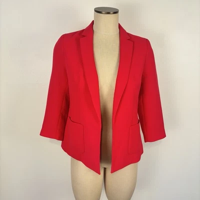 Talbots Womens 2P Pink Fuchsia Blazer Jacket Open Front Career Work - Image 1 of 4