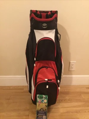 Bolsa de carrinho Hot-Z Golf HTZ 4.0 com divisórias de 14 vias e capa de chuva - Imagem 1 de 4