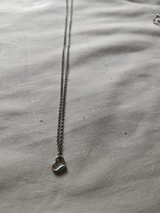 925 Sterling Silber 18" Flachglied Kabel Kette mit kleinem Herz Schieber Türkis - Bild 1 von 5