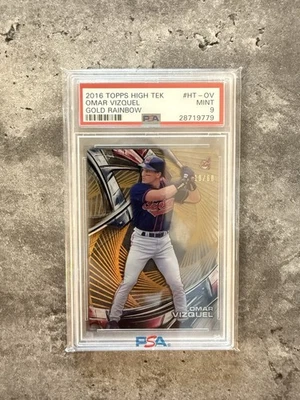 2016 Topps High Tek Gold Rainbow #HT-OV Omar Vizqual PSA 9 None Higher - Image 1 of 2