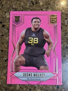DEONE WALKER 2025 Donruss Elite Rosa RC #195 Buffalo Bills Novato - Imagen 1 de 2