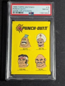 1989 Topps Nintendo Game Tip Stickers #15 Punch-Out!! PSA 8 - Picture 1 of 2