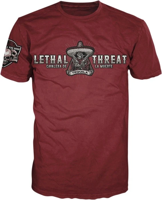 Camiseta Lethal Threat Vintage Velocity Bandido Tequila Borgoña 2X-Grande Foto 1 de 1