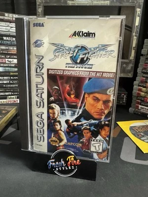 Street Fighter The Movie Acclaim Capcom Sega Saturn COMPLETE With Registration - Image 1 of 4