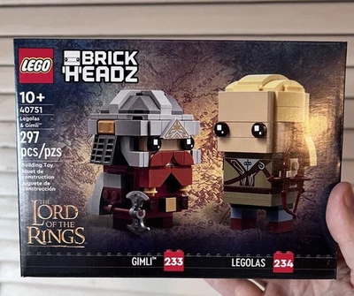 LEGO BrickHeadz 40751 Legolas & Gimli Властелин колец совершенно новый и запечатанный - Изображение 1 из 4