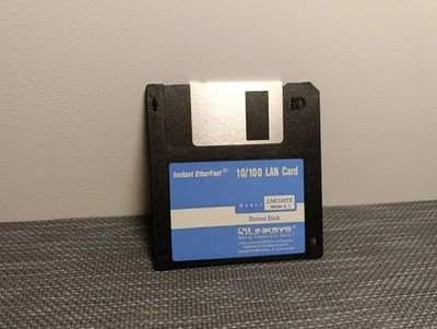 Vintage Instant EtherFast 10/100 LAN Card Linksys Driver 3.5" Disk Version 4.1 - Image 1 of 3