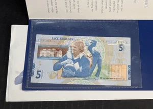 Jack Nicklaus Scotland 5 Pounds Banknote 2005 Golf Legend Currency Paper Money - Picture 1 of 4