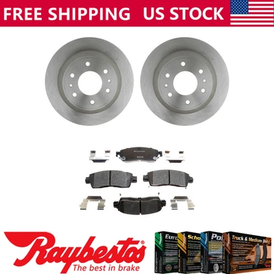 Задние тормозные диски + керамические тормозные колодки оборудование для 2002-2004 Oldsmobile Bravada - Изображение 1 из 4