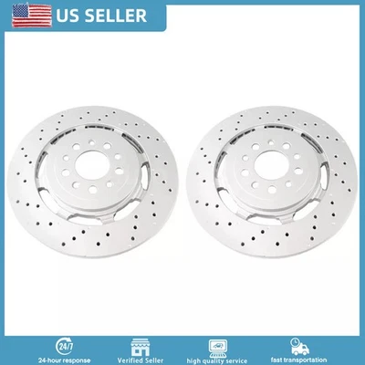 New Rear Brake Rotors For 2017 18- 2024 Alfa Romeo Giulia Stelvio Quadrifoglio - Imagem 1 de 4