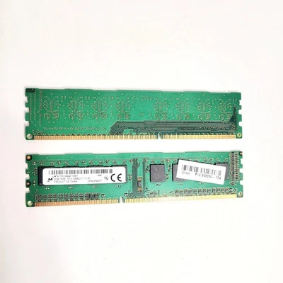 2x Micron 4GB DDR3-1600 PC3-12800U Desktop Memory Module HP 698650-154 (8GB) - Image 1 of 2