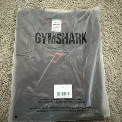 Camiseta sin mangas Gymshark Onyx 5.0 sin costuras - grande para hombre - negra/rojo carmín Foto 1 de 2