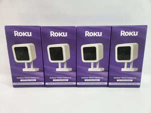 4 Pack Roku Wired Outdoor Security Camera's Brand New Sealed - Picture 1 of 9