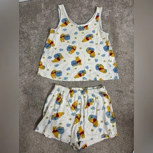 Disney Winnie the Pooh Pijama Conjunto Pequeño Camiseta sin Mangas Algodón Pantalones Cortos - Imagen 1 de 7