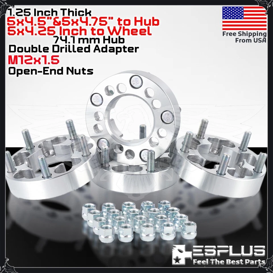 4x Adaptador de conversión de rueda diferente de 1,25" 5x4,5" a 5x4,25" Toyota/Lexus Foto 1 de 4