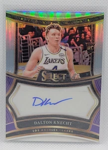 2024-25 Select Dalton Knecht Silver Prizm RC Auto #ed 010/249 Lakers - Picture 1 of 2