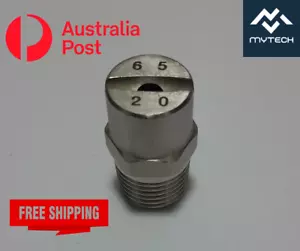 1 Flat Fan 1/4" Spray Nozzle 6520 StainlessSteel 304 Pressure Water Washer Jet - Picture 1 of 13