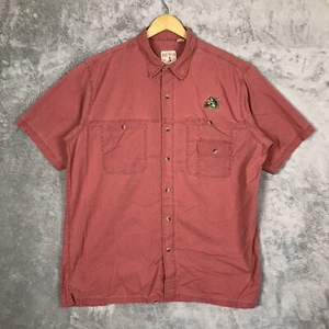Red Head Brand Co Mens Size XL Faded Red Cotton Short Sleeve Fishing Shirt - Picture 1 of 12