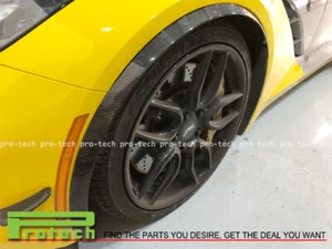 Extensión de carbono con llamarada frontal para guardabarros ajuste 2014+ Corvette C7 Stingray CF - Imagen 1 de 2