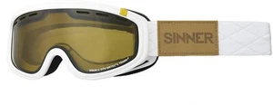 Skibrille Sinner Visor III OTG Matte White Double Orange Sintec Trans+ Vent - - Bild 1 von 1