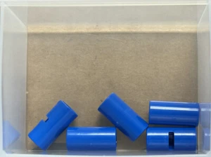 LEGO Parts - Blue Technic, Pin Connector Round 2L with Slot - No 62462 - QTY 5 - Picture 1 of 1