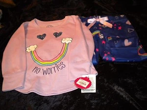 NWT Girls SO Authentic American Heritage SZ 4 Pajamas Lavender, Blue & Rainbow - Picture 1 of 3