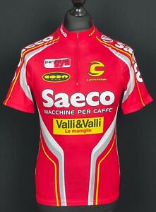 Saeco Cannondale Cycling Jersey Men's Size S Bike Shirt Short Sleeve 1/4 Zip