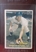 1957 Topps Pee Wee Reese Baseball Card # 30