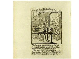 DER DREHER DER ALABASTERER Original Kupferstich von Weigel ca. 1730 - Bild 1 von 3