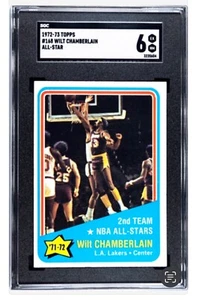 SGC 6 1972 Topps Wilt Chamberlain #168 All-Star - Picture 1 of 2
