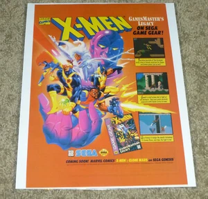 1994 X-MEN, Vintage Print Ad/Poster, Sega Game Gear, Promo Art - Picture 1 of 1
