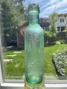 Imperial Mineral Water Co. Teal bottiglia siluro antica c1880s Hamilton Ontario - Foto 1 di 18