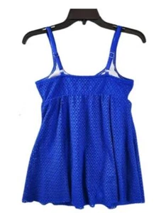 Swim Solutions Crochet Bow-Front Tummy-Control Swimdress, 12731 - Picture 1 of 2