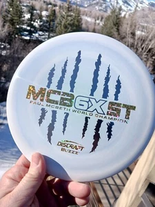 Discraft ESP Buzzz 6x Claw White/Blue Swirls Gold Squares/Silver Foils 183.3g - Picture 1 of 20