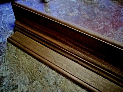 SOLID AFRICA MAHOGANY 48 INCH HAND BUILT WALL SHELF, MANTEL, STAIN GRADE WOOD - Image 1 of 4