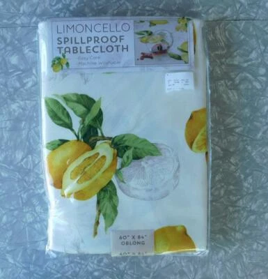 Benson Mills Limoncello Lemon Fruit Tablecloth 60x84" Rectangular Polyester NEW - Image 1 of 4